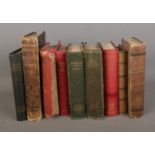 A collection of antique books to include Jeremy Taylor: Holy Living and Dying, W.H Mallock: The