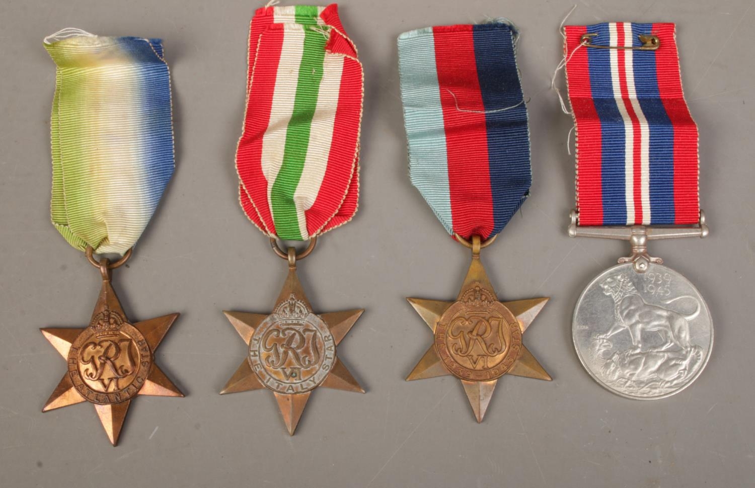 A set of four WWII medals with ribbons in box awarded to D.G Hall, Royal Navy. Includes 1939-45 - Image 2 of 2