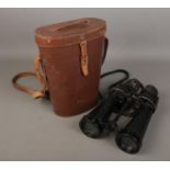 Military Barr And Stroud CF41 WW2 binoculars in case.