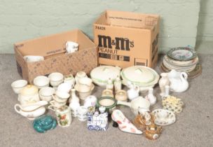 A large collection of ceramics including Royal Doulton, Old Windsor, Hammersley, Palissy, Royal