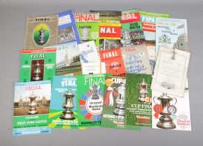 A box of assorted football programmes relating to Football Association Challenge Cup Final matches