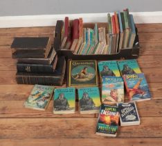 A box of mostly vintage children's books and annuals to include The Air Adventure of Major James