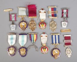 A collection of masonic fobs and medals. To include East Lancashire Masonic Trust for Girls and Boys