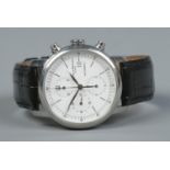 A gents stainless steel Baume & Mercier Geneve automatic chronograph wristwatch. No. 4646471.