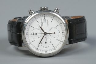 A gents stainless steel Baume & Mercier Geneve automatic chronograph wristwatch. No. 4646471.