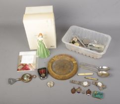 A quantity of assorted collectables to include two silver ballroom medals, assorted wristwatches,