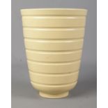 A Wedgwood pottery vase of ribbed form designed by Keith Murray. Height 18.5cm. No chips, cracks