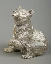 Alessandro Magrino, a silver filled model of a bear. Bearing London import marks. Height 6cm. 93g.