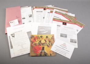 A collection of Cunard ephemera from the Queen Victoria and Queen Elizabeth vessels to include