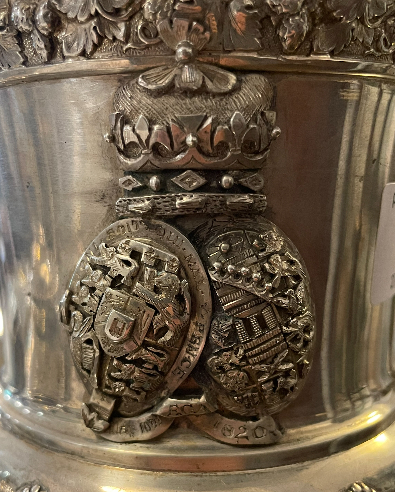 A George IV silver goblet. Bearing coat of Royal Arms of King William IV and Queen Adelaide of - Image 3 of 3