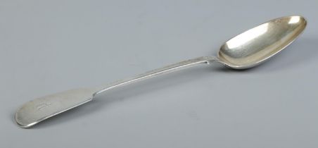 A Victorian silver basting spoon. Bearing P monogram to terminal. Assayed London 1845 by Henry