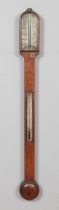 An early 19th century Thomas Harris & Son oak stick barometer. Length 92cm.