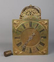 An early 19th century brass lantern clock by Joshua Allsopp, East Smithfield. Height 33cm.