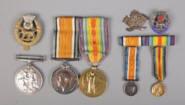 A pair of World War One medals presented to 2nd Lieutenant J.E.Shires . British War Medal and