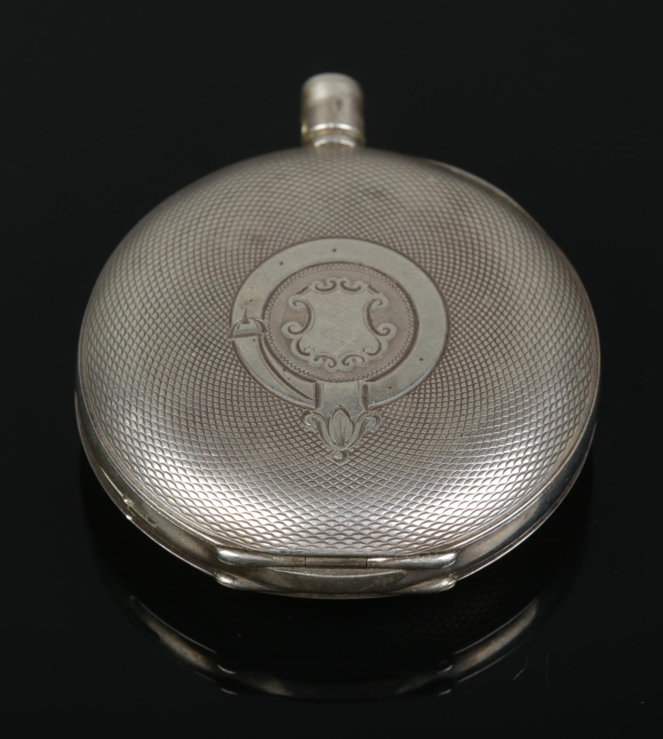 A continental silver demi hunter repeater pocket watch. Stamped 935. - Image 4 of 4