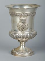 A George IV silver goblet. Bearing coat of Royal Arms of King William IV and Queen Adelaide of