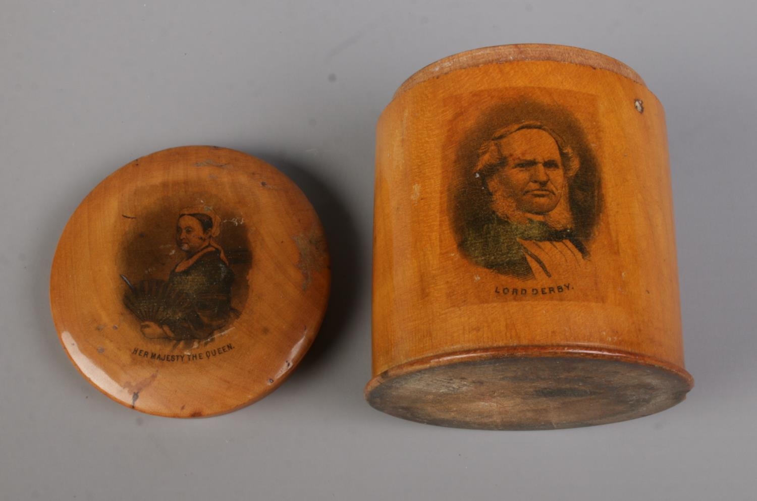 A Queen Victoria's Jubilee Mauchline ware sewing box along with two similar examples. One for - Image 3 of 4