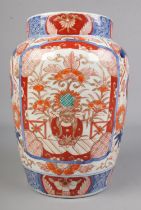 A Japanese Meiji period imari floral design vase. Hx25cm
