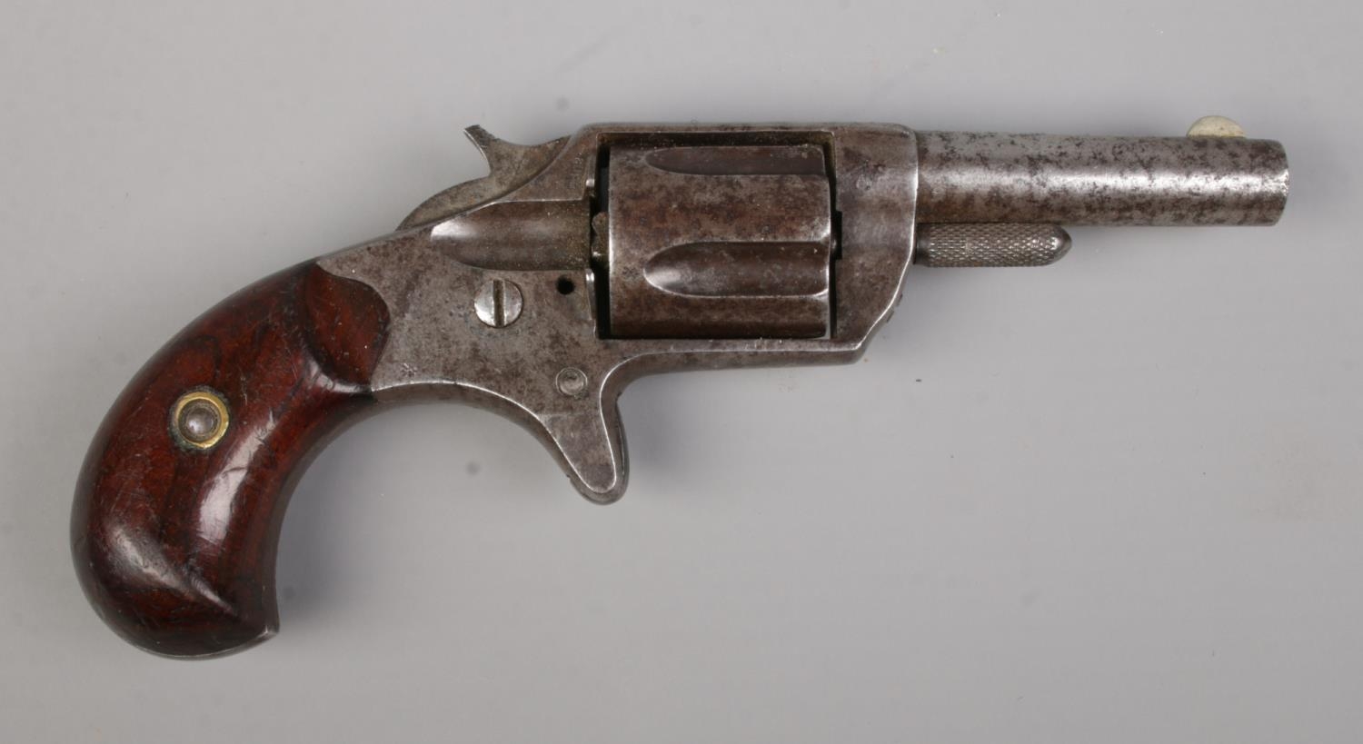 An American Colt 30 New Line five shot pin fire revolver. Total length 15cm. CANNOT POST OVERSEAS. - Image 2 of 3