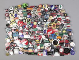 An extremely large collection of pin badges, mostly enamel examples, mostly motorcycle related.