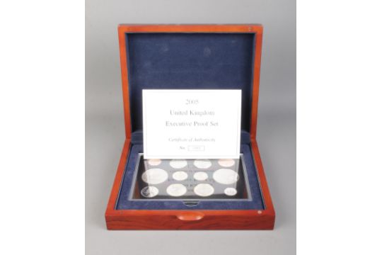 The Royal Mint; A 2005 United Kingdom Executive Proof Set. No. 2999/5000. In case, with - Image 1 of 3