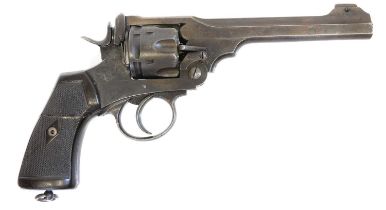 Deactivated Webley Mk IV .455 revolver, 6inch barrel, the frame with sold out of service arrows