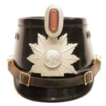 German police shako by Hans Romer, size 56, with West German star shako plate. 24cm wide.