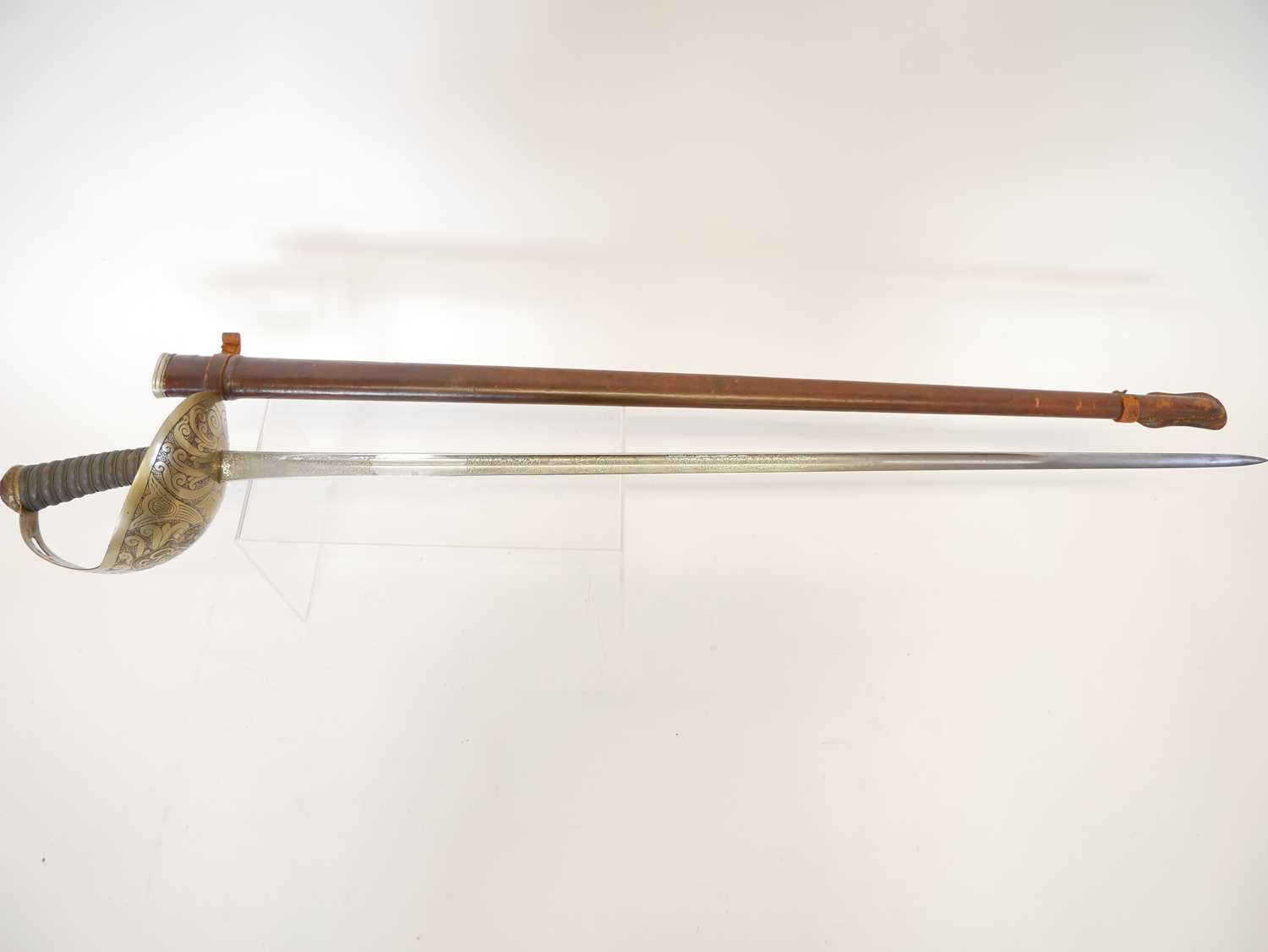 Wilkinson officer's sword, probably an unofficial Indian Cavalry version of the 1912, the ricasso - Image 2 of 18