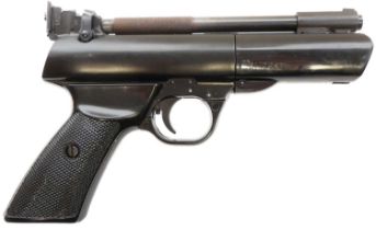 Webley Tempest .22 air pistol, 7inch barrel, no serial number. No licence required to buy this item,