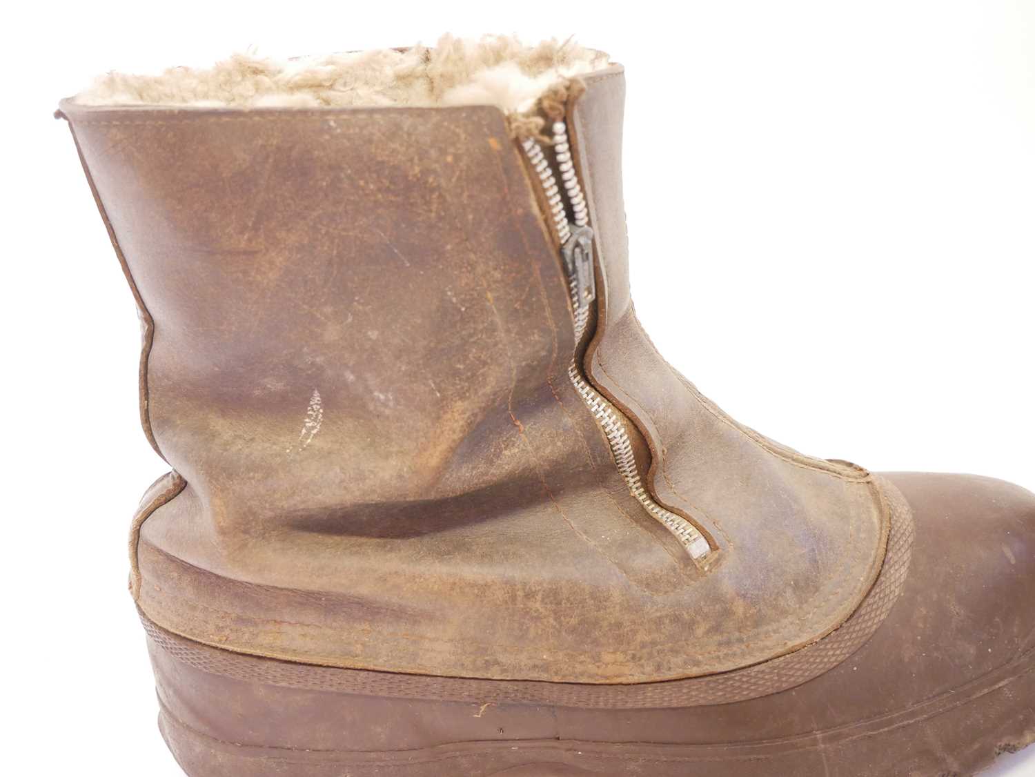 Pair of U.S.A.F flying boots, double zip similar to the M380B pattern, fitted with Dominion Rubber - Image 4 of 8