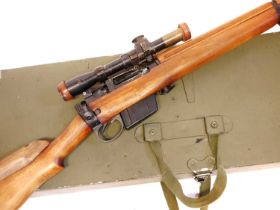 BSA Lee Enfield L42 7.62 bolt action rifle, 28 inch heavy profile barrel, the action stamped