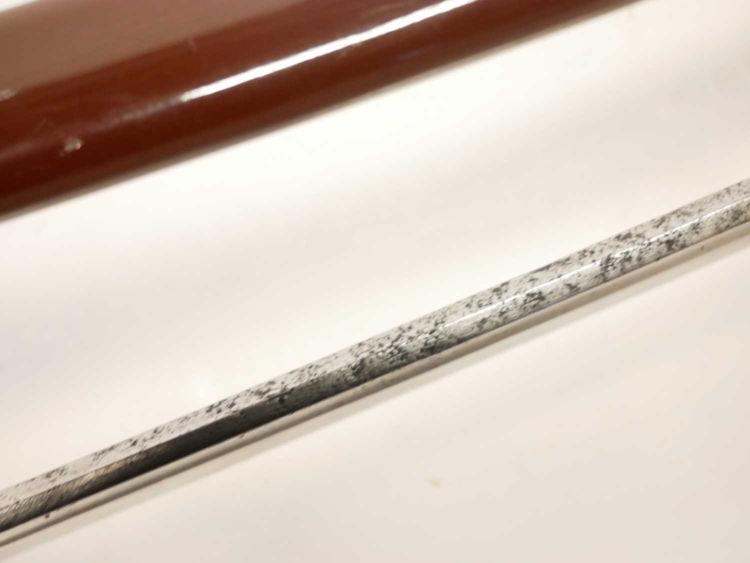 Japanese Wakizashi, 49cm cutting edge, the tang with indistinct signature and signs of alteration - Image 6 of 19