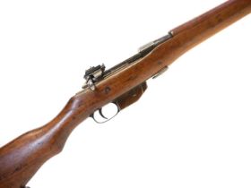 Ross M10 .303 Straight Pull Rifle, 30-inch barrel fitted with fold-down aperture sight to the
