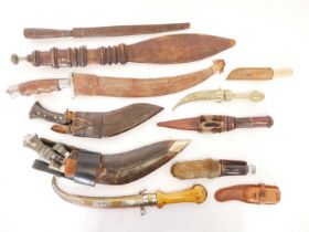 Collection of daggers and knives, including a British RAF Aircrew Mae West / Dinghy Survival Knife