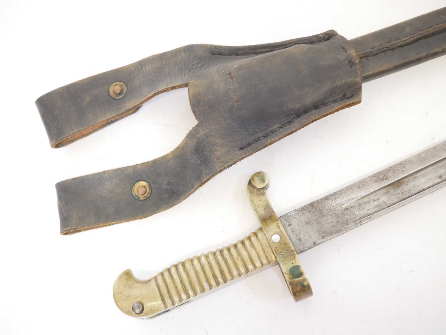 Sharps rifle bayonet and scabbard - Image 6 of 14