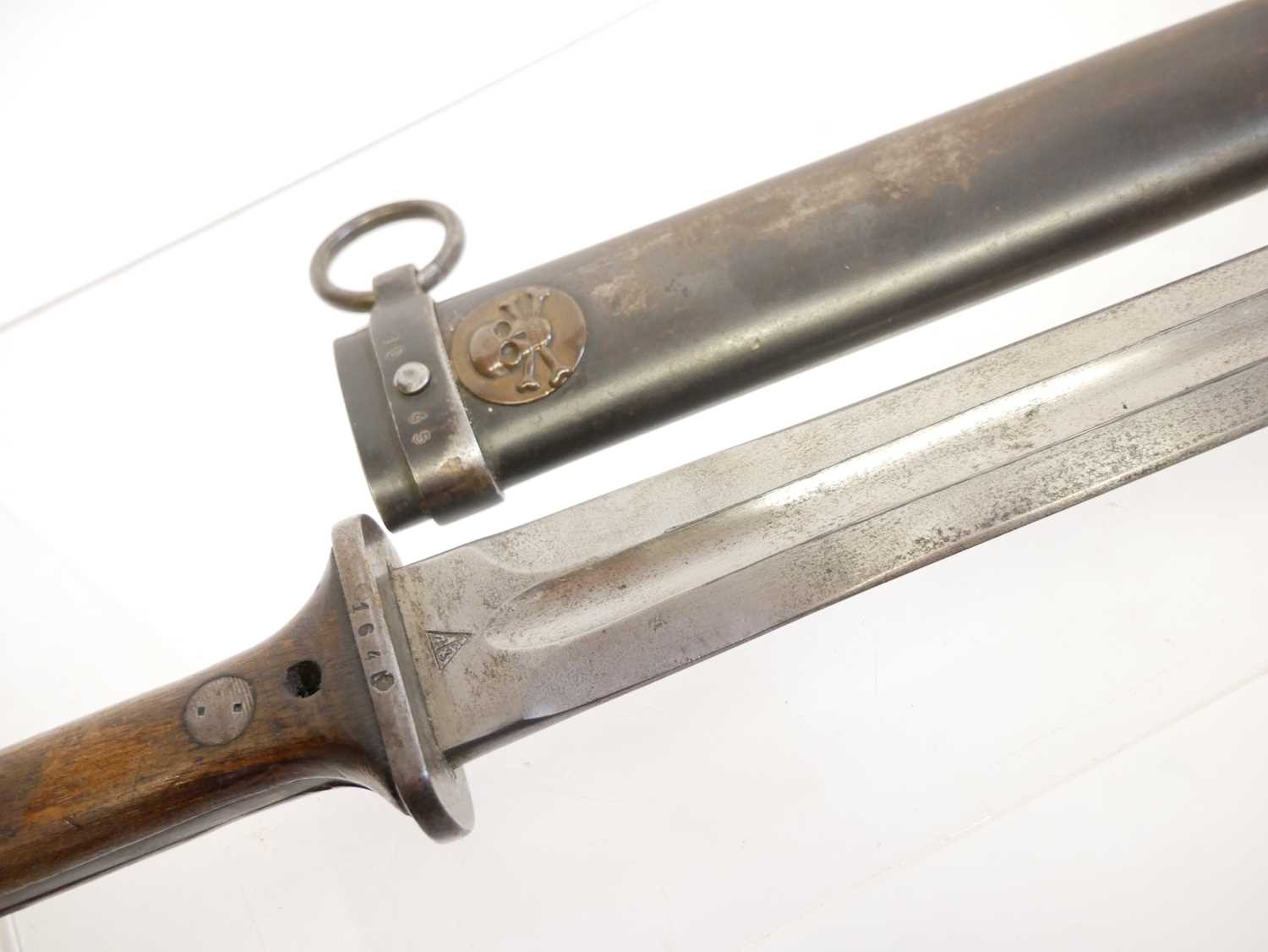 Rare Yugoslavian 1924/40 Chetnik Kindjahl Bayonet, made for the Czetnik Royal Guards of the King, - Image 4 of 17