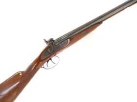 Navy Arms 12 bore percussion side by side muzzle loading shotgun, 28 inch barrels with open