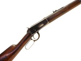 Winchester 1894 .32-40 lever action rifle, with 26 inch round barrel, fitted with buck horn sight,