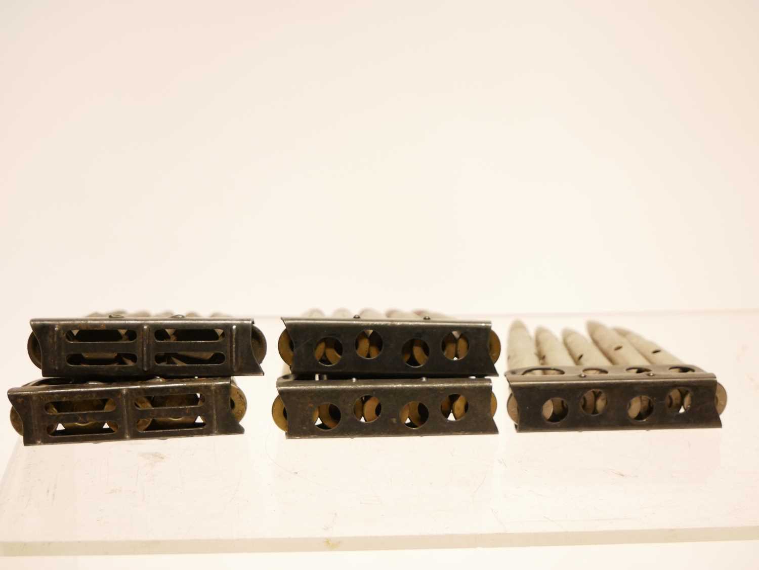 Five chargers of .303 drill rounds / dummy cartridges including rare T Bland tinplate examples. - Image 3 of 3