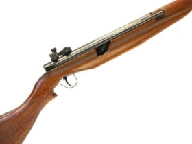 Hammerli Model 420 .177 air rifle, 18inch barrel, the rear sight removed to allow for the Millard