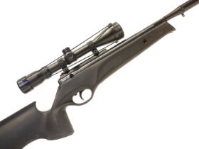 BSA XL Tactical .177 air rifle, 14.5inch barrel with integral moderator, black synthetic stock,