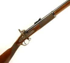 Parker Hale 20th century percussion Whitworth .451 rifle, 36inch barrel fitted with ladder sight,