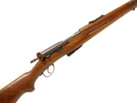 Swiss Schmidt Rubin K11 7.5x55 straight pull rifle, 26inch barrel secured by two barrel bands, the