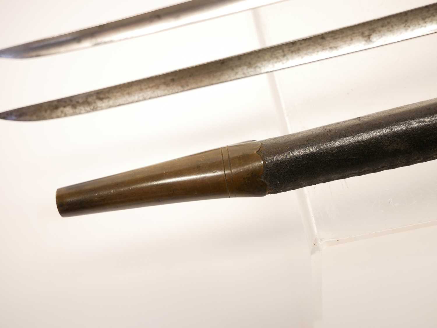 P53 pattern bayonet with early scabbard bearing a faint maker's oval, the ricasso with WD inspection - Image 7 of 10