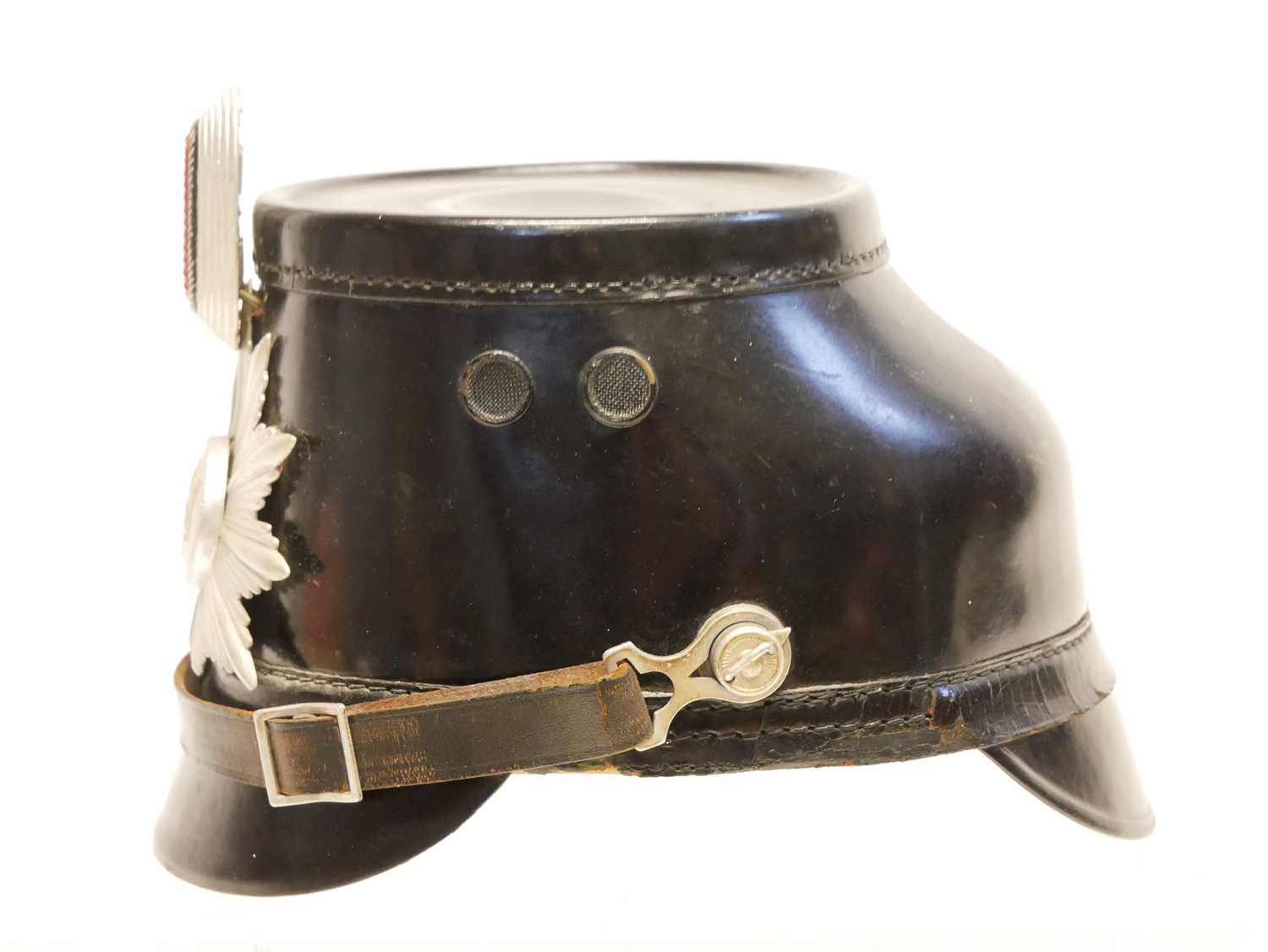 German police shako by Hans Romer, size 56, with West German star shako plate. 24cm wide. - Image 2 of 7