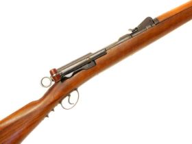Schmidt-Rubin 7.5x53.5mm Kadett Model 1897 straight pull single shot rifle, 23 inch barrel with