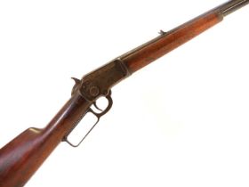 Deactivated Marlin Model 97 .22 lever action rifle, 24inch barrel fitted with folding leaf rear