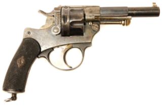 French Model 1873 11mm service revolver, NEW IMAGES SEE NOTE BELOW. 4.25 inch St Etienne stamp to