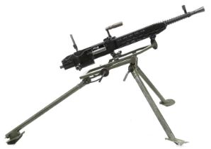 Deactivated Czech ZB-37 7.92 calibre medium machine gun with tripod, produced under WWII Nazi