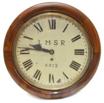 Early 20th century single fusee circular wall clock